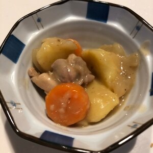 電気圧力鍋で圧力10分。豚の切り落としで肉じゃが